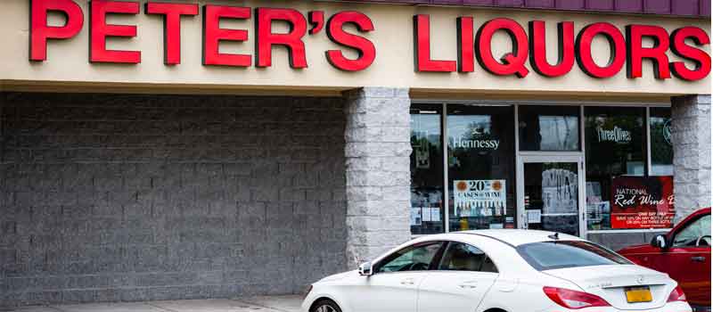  store front with car